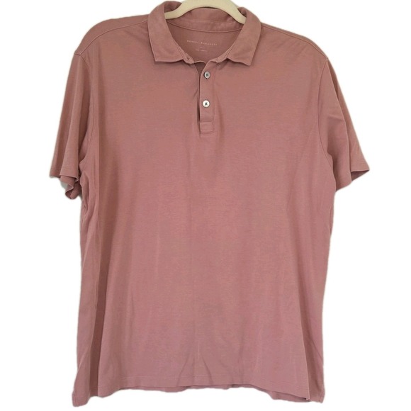 Robert Barakett Other - Robert Barakett Mens Shirt Medium Pima Cotton Short Sleeve Polo Dusty Rose Mauve